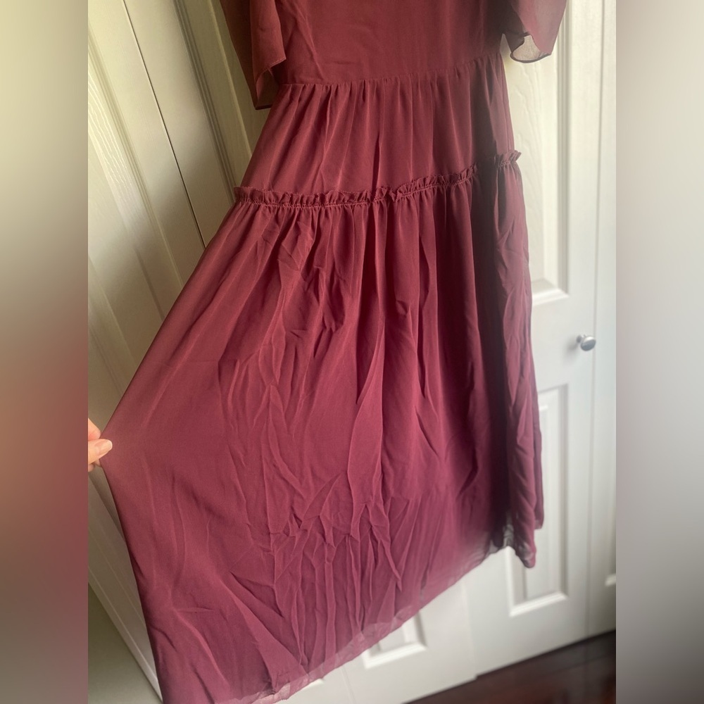 New Aritzia Wilfred Parlour Chiffon fit-and-flare maxi dress - Picture 10 of 15